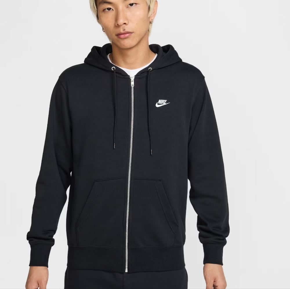 Nike Men's Black Zip-Up Hoodie